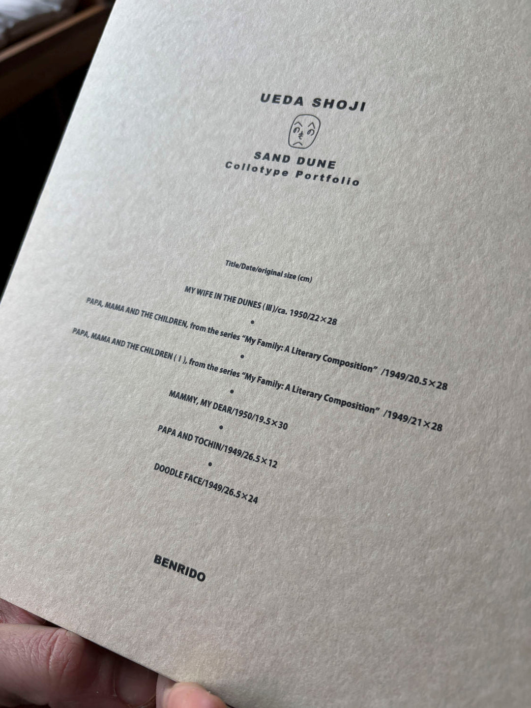 Benrido Collotype - Shoji Ueda: Sand Dune - Tipi bookshop