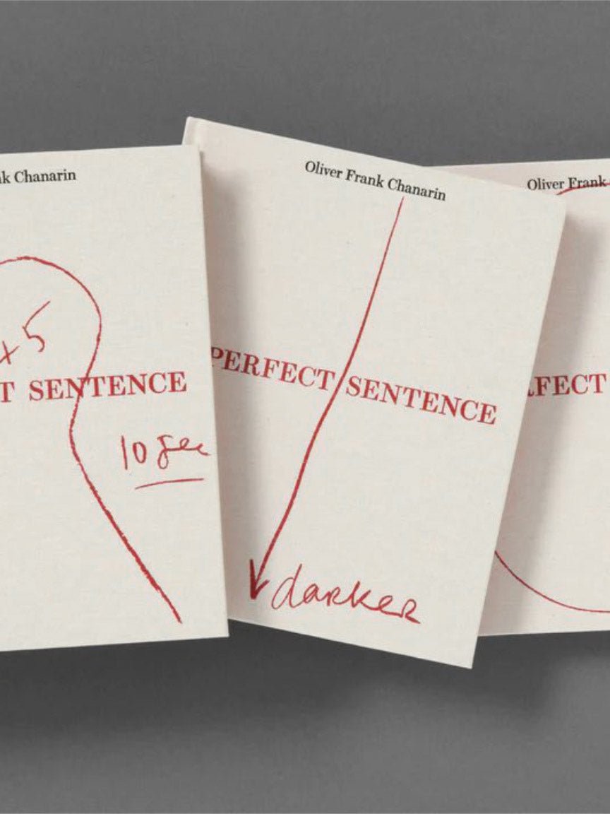 A Perfect Sentence by Oliver Chanarin - Tipi bookshop