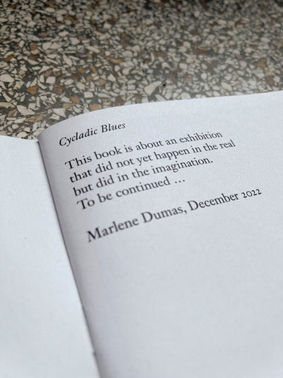 Cycladic Blues by Marlene Dumas - Tipi bookshop
