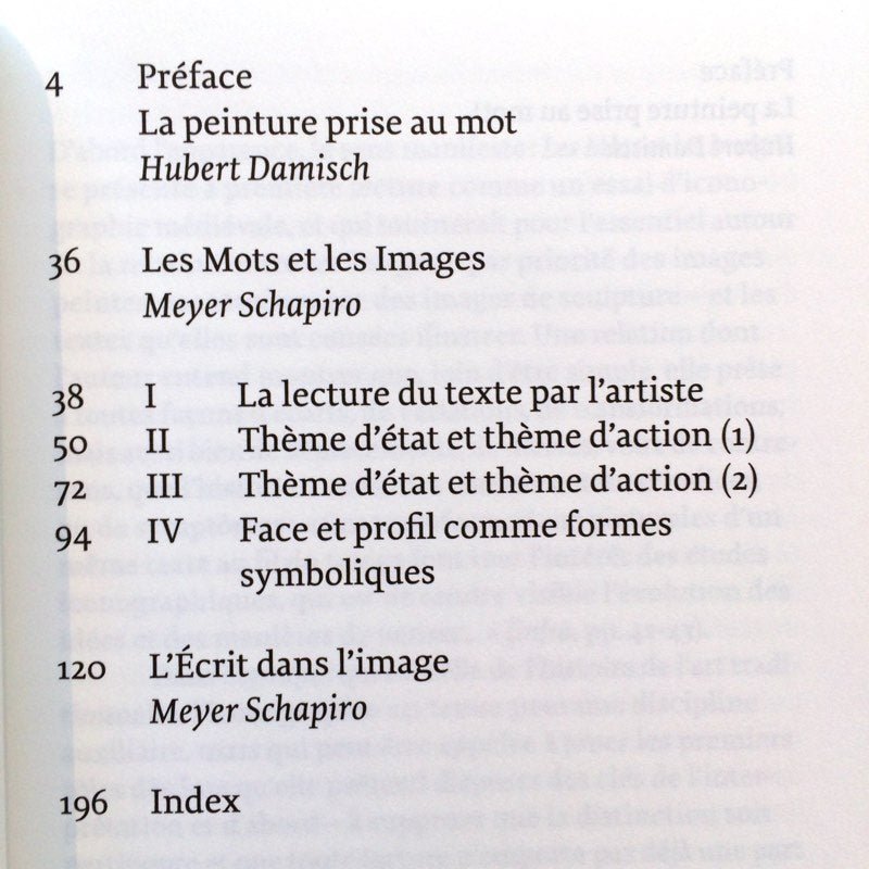 Les Mots et les Images by Meyer Schapiro et Hubert Damisch - Tipi bookshop