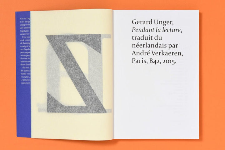 Pendant la lecture par Gerard Unger - Tipi bookshop