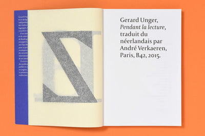 Pendant la lecture par Gerard Unger - Tipi bookshop
